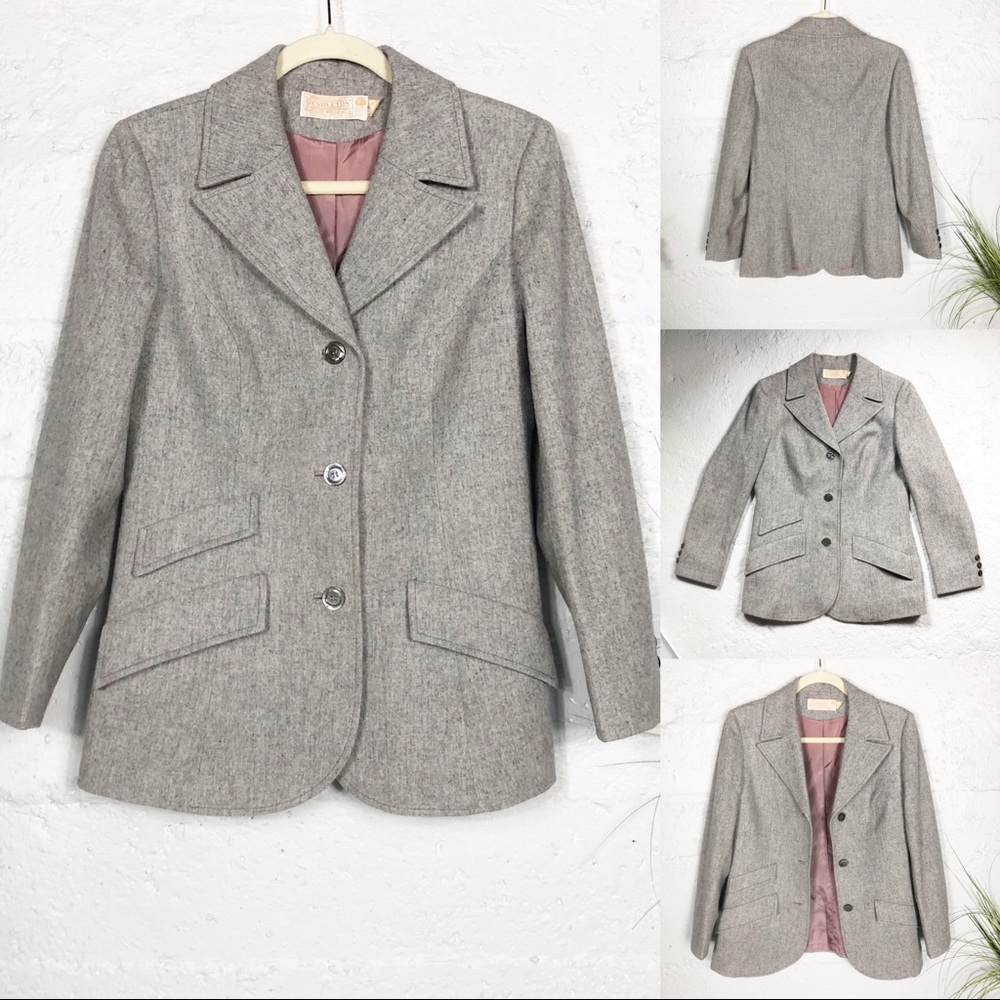 Pendleton Virgin Wool Gray Blazer - image 5